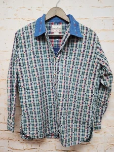 Vintage Carolina Colours Womens Button Embroidered Top Sz S Hearts Built In Tank - Picture 1 of 6