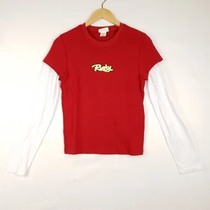 Rusty Sweatshirt Boys Crew Neck Long Sleeve Pullover Red w/ White Sleeve Large - Picture 1 of 10