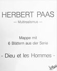 Herbert Paas Mappenwerk Dieu et les Hommes 45/150 handsigniert mit 6 Lithos