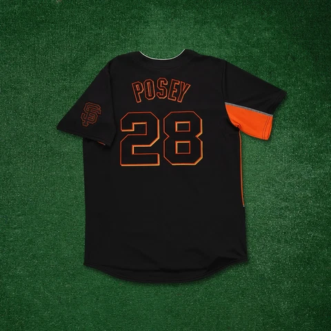 Buster Posey San Francisco Giants Black Wheelhouse Player Fashion Men's Jersey Cover