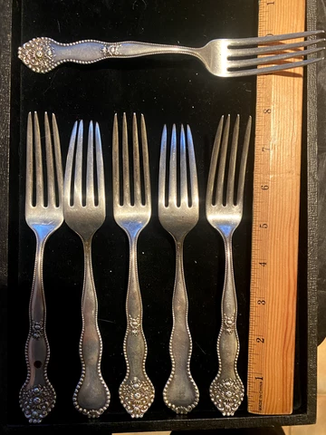 ADOLPHUS STERLING FLATWARE TRUE DINNER FORK BY MOUNT VERNON 73/4" NO MONO'S each Cover