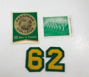 Vintage 1960's Pasadena College Nazarene Sticker, Letterman's Numbers, Pamphlet - Picture 1 of 12