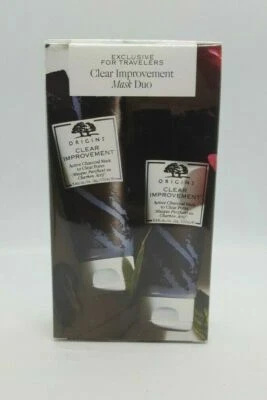Origins Exclusivo Para Viajeros Máscara Mejora Transparente Dúo Set 3.4oz cada uno Nuevo en Caja Foto 1 de 2