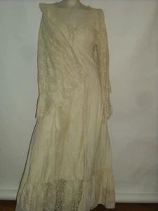 De Colección Años 70 Mujer S Gunne Saxo Blanco Muselina Boda Hippy Festival Vestido Mangas de Campana - Imagen 1 de 12