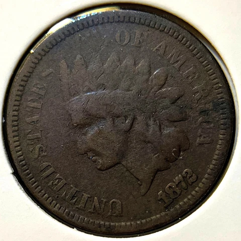 1872 1C Indian Head Cent in VG Condition _ Original Coin -  [JX-005] Cover