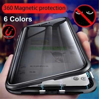 Privacy Anti Spy Magnetic 360 Protective Case For iPhone 16 Pro Max 15 14 13 12 - Image 1 of 4