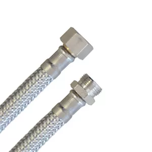 3/8"ÜM x 3/8"AG Sanitär Verbindungsschlauch Schlauch Panzerschlauch 15cm bis 4m - Bild 1 von 2