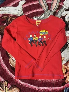 The Wiggles Child’s Size 6 Long Sleeve T-shirt Red Early 2000s Y2K - Picture 1 of 3
