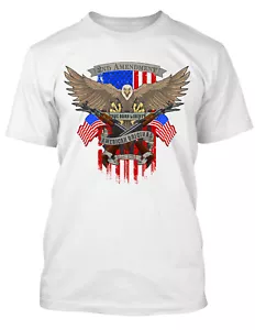 Camiseta Para Hombres 2da Enmienda Grande y Alta Gráfica True Born Liberty Americana - Imagen 1 de 2