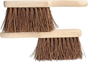 2 x Wooden Hand Brush Stiff Bristle Scrubbin Brush Natural Bassine Heavy Duty Cl - Picture 1 of 9