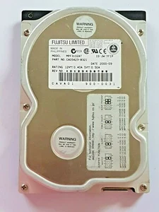 10,2 GB Ide Fujitsu MPF3102AT 40-polig P-Ata 512KB 5400RPM 3.5 Internal Hard - Picture 1 of 1
