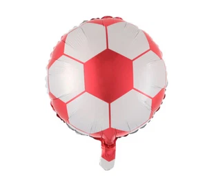 Football- Themed Red Helium Foil Balloon- 18” / 46cm - Picture 1 of 1