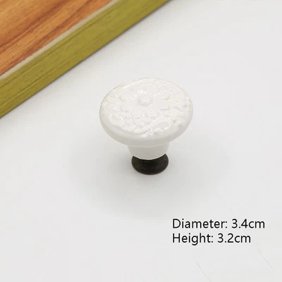 Vintage Door Knobs Classic Ceramic Cupboard Cabinet Drawer Pull Handles Room - Image 1 of 4