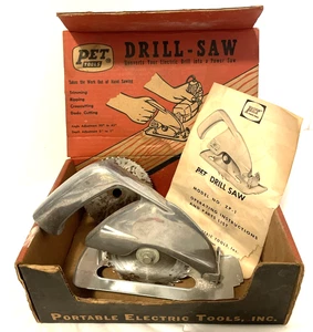 PET Tools Trapano Seghetto Converti Trapano Elettrico In Motosega Vintage Scatola Istruzioni - Foto 1 di 11