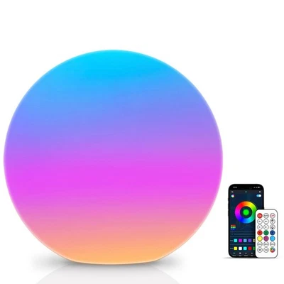 Color Changing Night Light, Smart LED Lamp with Bluetooth APP and Remote Cont... - Image 1 of 4