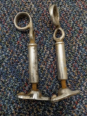 VINTAGE ANTIQUE TEENS 20s 30s HOOD SPRING LATCH HOLD DOWN CLAMPS CLIPS - Image 1 of 4