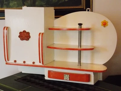 antik Wand Hänge Küchen Schränkchen Regal Schrank klein "Original 50er" Vintage - Bild 1 von 4