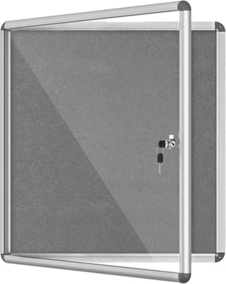 28"X26" Enclosed Bulletin Board, Lockable Weather-Resistant Aluminum Cork Notice - Image 1 of 4