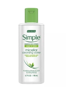 Simple Kind to Skin Micellar Cleansing Water Removes Make-Up Hydrates 6.7 fl oz. - Picture 1 of 6