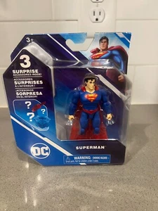 Superman 4” Collectible Action Figure & 3 Surprise Accessories By DC Comics 3+. - Picture 1 of 4