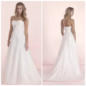 Kelsey Rose 10006 Ivory Beaded A Line Bridal Gown UK-12 EU-38 US-10 AUS-12 - Picture 1 of 5