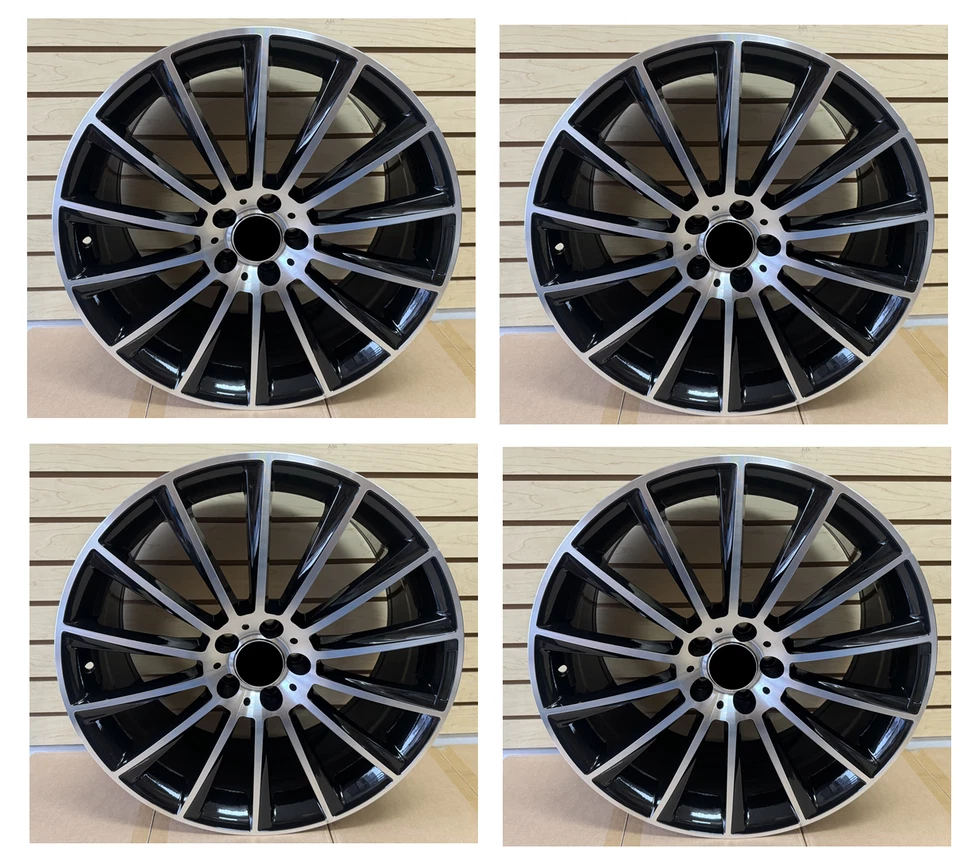 20" Black Multispoke AMG Style Rims Wheels Fits Mercedes Benz S450 S500 S550 S63 - Image 1 of 4