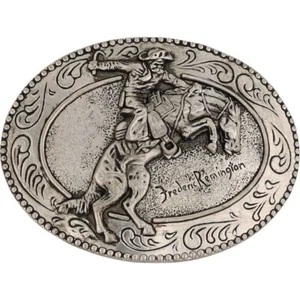 New Bucking Bronc Bronco Rider Horse Rodeo Western Remington NOS Belt Buckle - Picture 1 of 4