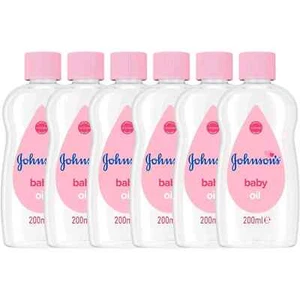 Johnson's Baby Oil Bottles 200ml - Pack of 6 - Picture 1 of 7