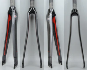 Ultralight Full Carbon Front Fork 700C Rim Brake Road Bike Rigid Forks 1-1/8 in - Picture 1 of 12