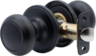 Copper Creek Matte Black Round Colonial Knobs Interior Passage Foto 1 de 4