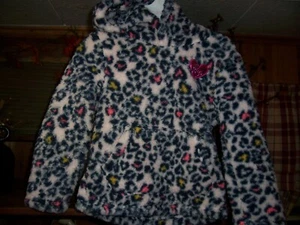 BETSY JOHNSON GIRLS HEART THEME FAUX FUR HOODED PULLOVER SIZE 5 WARM WINTER NEW - Picture 1 of 1