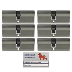 6x Profilzylinder 100mm 50/50 30x Schlüssel Gleichschließend Schloß Codekarte - Bild 1 von 9