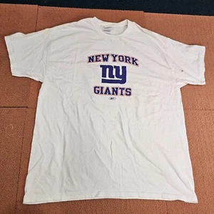 New York Giants Reebok Adult Graphic T-Shirt XL White Short Sleeve Crew S8a - Picture 1 of 8