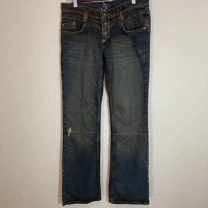 JEANS FIORUCCI VINTAGE CON ETIQUETA Y ETIQUETA DE QUERUBINES SATINADOS - Imagen 1 de 6