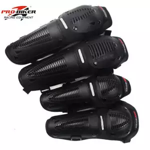 Motocross Racing Sport KNEE SHIN GUARDS MOTO-X Pro Biker Enduro Armour 4 Pads MX - Picture 1 of 8