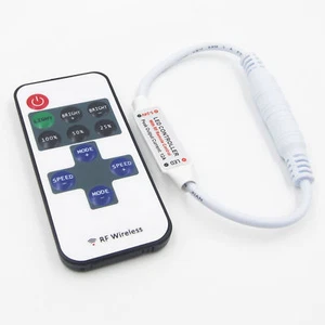 Mini LED Controller Dimmer + RF Wireless Remote Control for 5050 3528 LED Strip - Picture 1 of 4