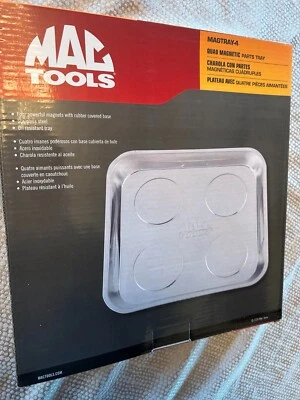 NEW Mac Tools Extra Large Quad Magnetic Parts Tool Tray Silver Magtray-4 - Image 1 of 3