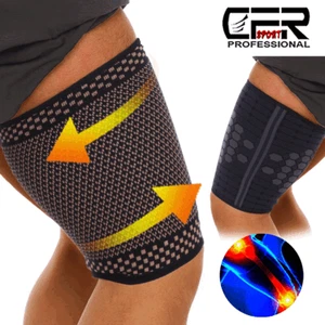 Copper Compression Brace Groin Thigh Sleeve Hip Support Wrap Sciatic Nerve Sport - Picture 1 of 15