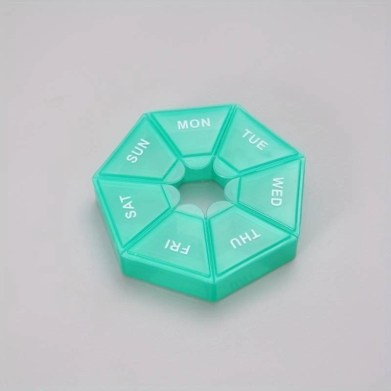 NEU 2 Grüne  Medikamentendispenser  Pillenbox Tablettenbox  für 7 Tage Tabletten - Bild 1 von 1