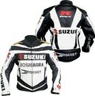 Suzuki Racing Motorbike Leather Jacket in Cowhide / 5 Ce Approved Protections