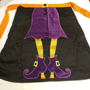 Ritz Halloween Kitchen Apron Adult Cotton Witch Purple Orange - Spooky - Baking - Picture 1 of 5