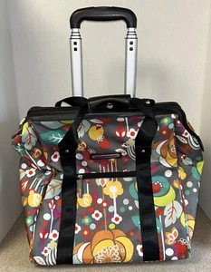 Lily Bloom BLISS Underseat Bag Rolling Carry-on Luggage, Floral, EUC, Pockets - Picture 1 of 14