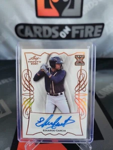 Eduardo Garcia 2021 Leaf Trinity Rookie Autograph Auto RC Milwaukee Brewers - Picture 1 of 2