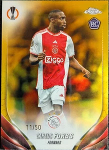 2023-24 Topps Chrome UCC #90 Carlos Forbs RC Rookie Gold Refractor #/50 - Bild 1 von 2
