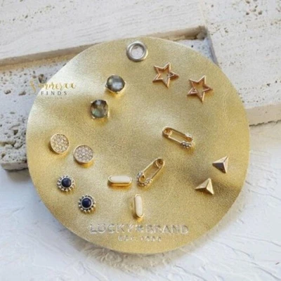 Lucky Brand Studs Earrings Set Star Safety Pins - Image 1 of 3