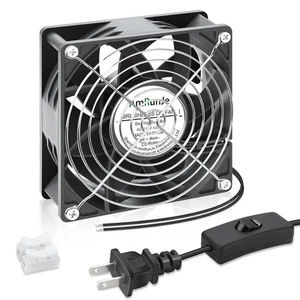 EC Muffin Axiallüfter mit Stecker 120mm x 38mm High Airflow AC Lüfter 110V 115 - Bild 1 von 13