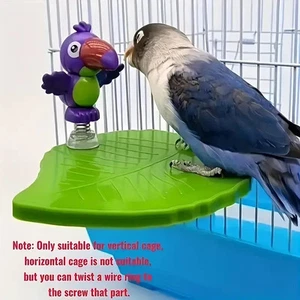 Bird Perch with Stand Chewing Toy for All Bird Fun Exercise Accessory for Cage - Picture 1 of 6