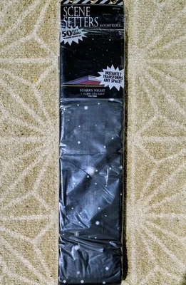 Amscan STARRY NIGHT Scene Setter FIFTY FEET LONG! 50' Stars Galaxies NEW UNUSED! - Image 1 of 4