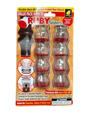 Ruby Sliders As Seen On TV 8 Pack Chair Covers Originals from Bulbhead