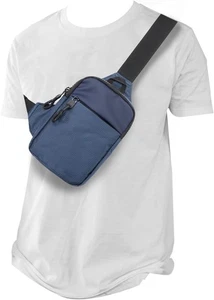 Men's Chest Bag, Lightweight Sling Chest Crossbody Bag, Waterproof Shoulder Back - Picture 1 of 13